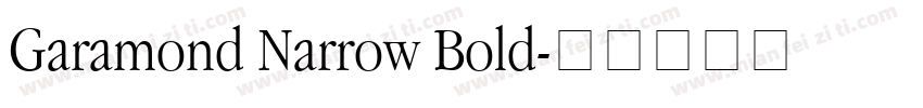Garamond Narrow Bold字体转换